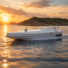 45-knot autonomous surface vessel, 430nm range, HD imaging & 15km comms. Modular USV for coastal patrol, surveillance & emergency response.